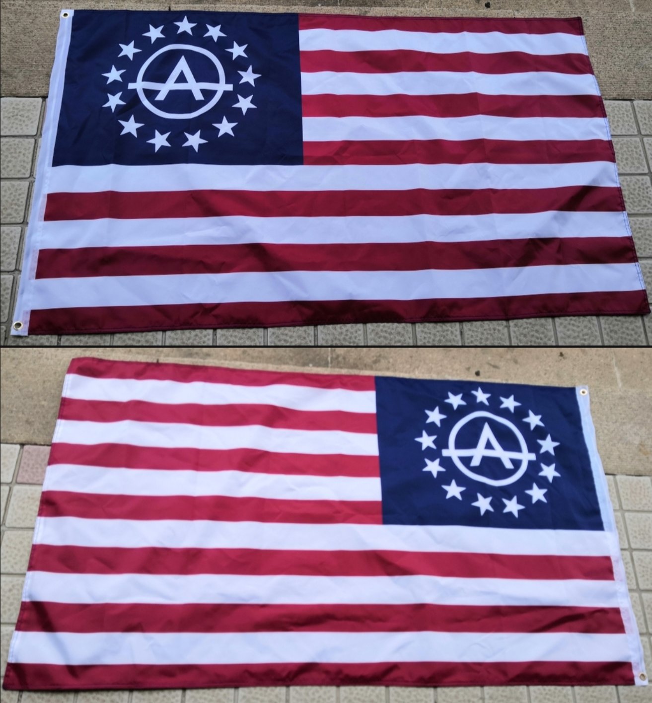 Anarcho Betsy Double Sided Flag