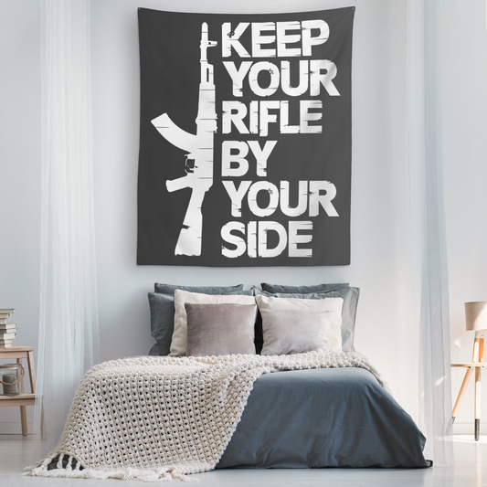 Keep Your Rifle By Your Side Tapestry