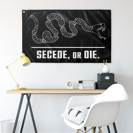Secede, or Die Single Sided Wall Flag