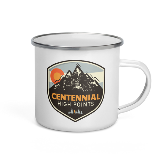 Centennial High Points Shield Enamel Mug
