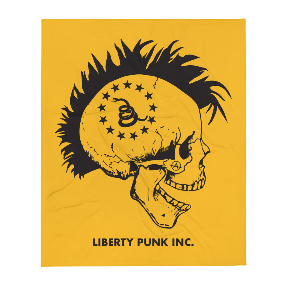 Liberty Punk Yellow Throw Blanket